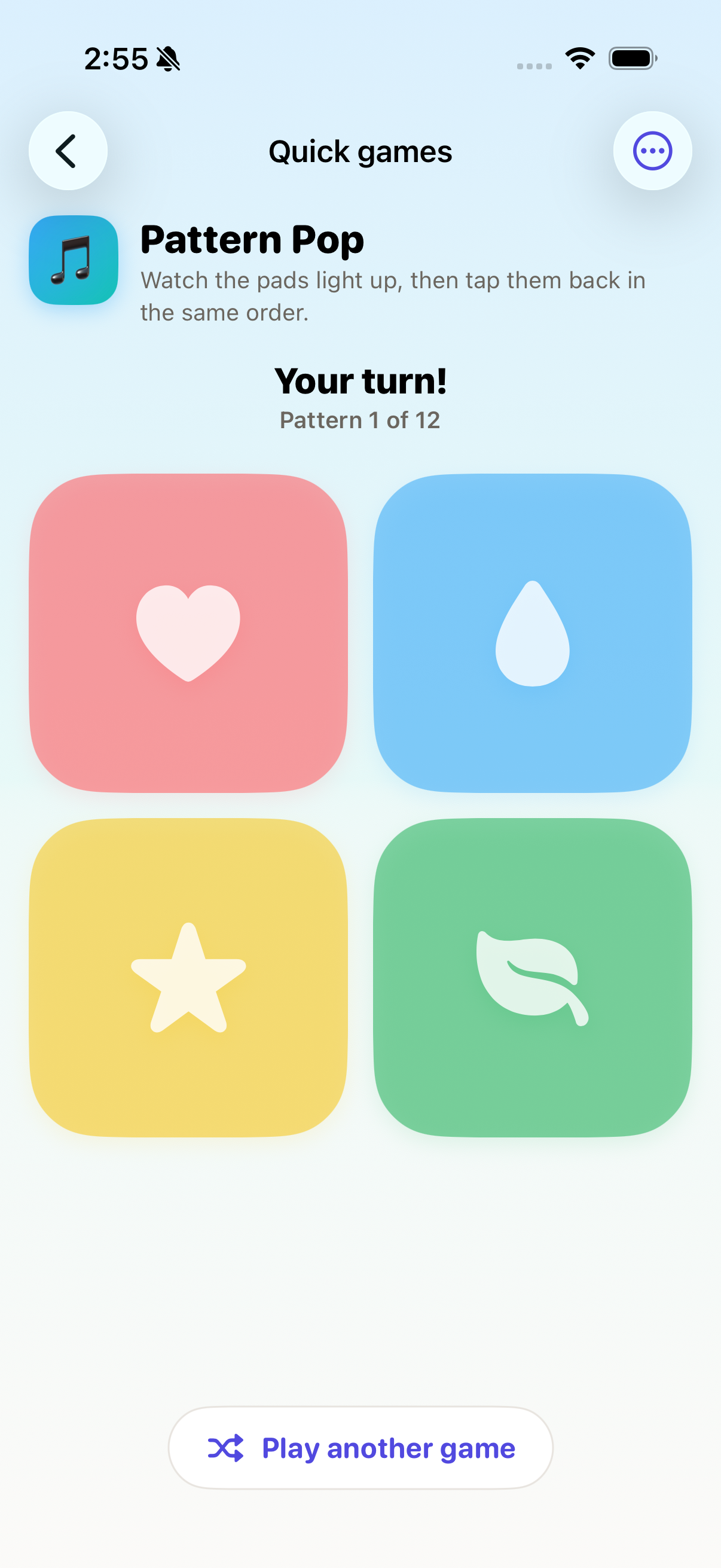 Doit's Pattern Pop game with replay controls